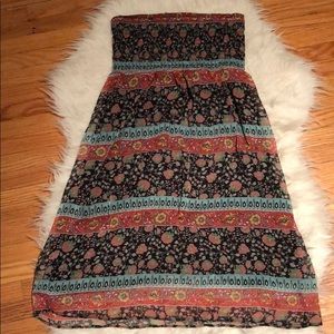 Bohemian tube floral dress